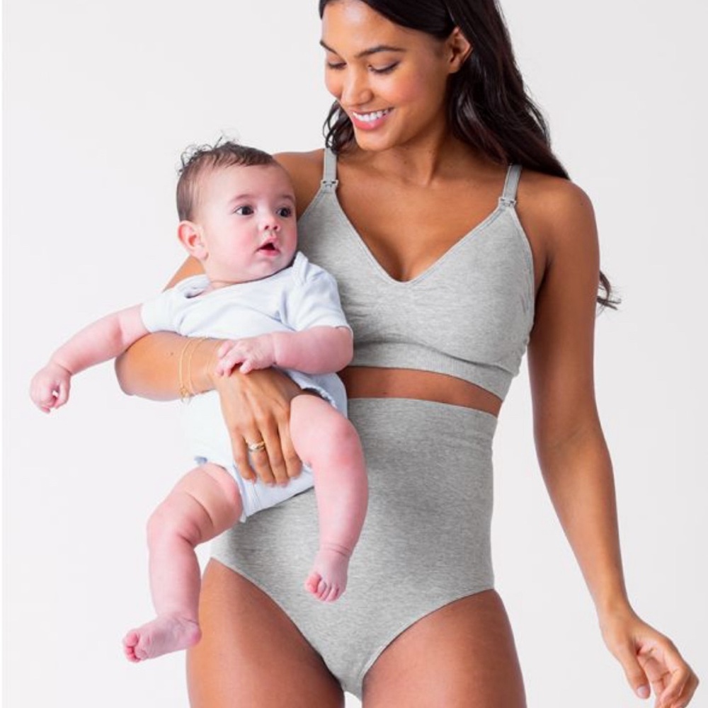 Bra and Underwear postpartum set in Grey by Seraphine